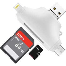 Resim Foxyn Fxn-28 Android iPhone Type-C Lightning USB Sd Kart Okuyucu 