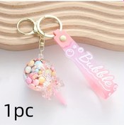 Resim Dashanshop Gül Rengi 2d Lolipop Anahtarlık Renkli Boncuklar Çanta Kadın Genç 