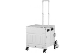 Resim PremiumPort Katlanabilir Yükseklik Ayarlı Market Taşıma Arabası, Açık Yeşil, 25 kg Kapasite 