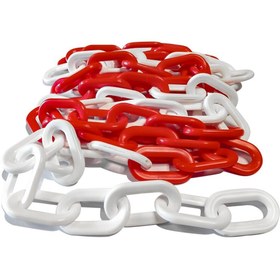 Resim İleri Trafik Plastik Zincir Kırmızı-beyaz 15 M 