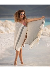 Resim Pixel Peştemal Siyah %80 Pamuk %20 Bambu 95x180 