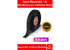 Resim Deluxe Isıya Dayanıklı Aşınma Direnci Kalıntı Bırakmayan Alev 10MT Yalıtım Bant 5 Adet 