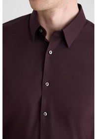 Resim Twn Slim Fit Mürdüm Düz Gömlek 5ef02ad10288m Mrd 
