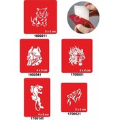 Resim Kedigiller 5'li Set Geçici Dövme Kına Şablonu 