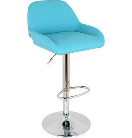 Resim Bürocci Texas Bar Taburesi - Turkuaz Deri - 9506S0111 Çok Renkli 