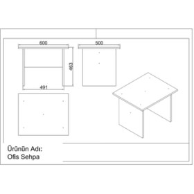 Resim Robin Home Ofis Büro Masa Takımı Ofis Masası + Keson + Ofis Sehpası + Kitaplık 