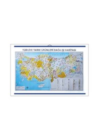 Resim Türkiye Tarım Ürünleri Dağılış Haritası85X135CM 