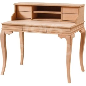 Resim Roys Ahşap 5232 Beyaz 110 Cm Çekmeceli Rustik Raflı Ofis Çalışma Masası 