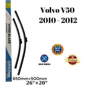 Resim Volvo V50 2010 2011 2012 Uyumlu 26"+20" İnç Araca Özel Ön Cam Silecek Süpürgesi Takımı 650+500mm 