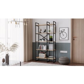 Resim Robinhome Robin Home Atlantis Metal Kitaplık 5 Raflı 2 Bölme 175Cm As4-A 