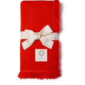 Resim Muslin Peştemal Kırmızı - Kırmızı / STD 