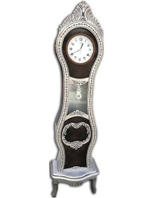 Resim Saat DEKORATİF Büyük Model Kayın Lükens Aslan Ayak El yapım Parlak GRİ renk El Yapım Gri 