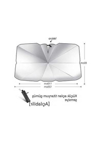 Resim Ankatek Katlanır Araba Cam Şemsiye - Kısa Açılır Titanyum Gümüş Güneşlik 1 Adetli Set 1 ADETLİ SET 