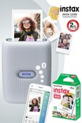 Resim Fujifilm Instax mini Link Beyaz Akıllı Telefon Yazıcısı ve 10'lu mini Film 
