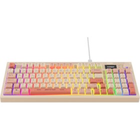 Resim Everest Kb-79 Silent Pro Bej-Pembe-Turuncu Sessiz Rgb Q Membrane Oyuncu Klavyesi 