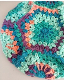 Resim Kemzey Handmade El Yapımı Ressam Beresi , Kadın Ressam Bere, Renkli Kadın Bereleri Mor - Yeşil 