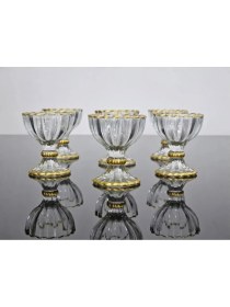 Resim 6'lı Cam Yaldızlı Mini Sunumluklar, Şık ve Zarif Çeyiz Takımı 