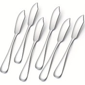 Resim 6PCS Premium Paslanmaz Çelik Tereyağı Bıçağı, Tereyağı Yayıcısı, Kahvaltı Tereyağı Bıçağı, Dilimleyici Sandviç Yayıcısı, Peynir ve Baharat Yayılımı (Gümüş / Altın)Ayna Parlatılmış, Bulaşık Makinesinde Yıkanabilir 