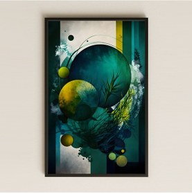 Resim Soyut Doğa Ve Gezegen Formlu Şeffaf Pleksi Tablo 