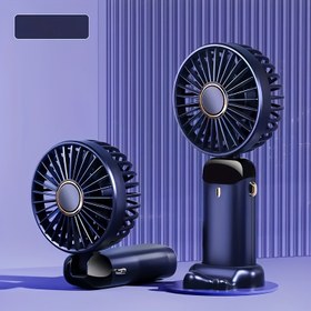 Resim Telefon standı ile taşınabilir mini kedi pençesi fanı, USB şarj edilebilir, 5 hızlı ayarlanabilir LED ekran, 90 ° katlanabilir tasarım, seyahat, kamp, ofis ve açık hava kullanımı için kompakt, ofis masaüstü fanı | Katlanabilir Fan | LED Ekran Özelliği 