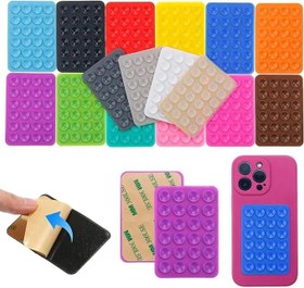 Resim Cep Telefonu Sabitleyici Ped, Vantuzlu Telefon Tutucu, Güçlü Yapışkan Özellikli Telefon Yapıştırma Pedi (Kırmızı) 