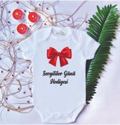 Resim LoveStore Unisex Bebek Baskılı Sevgililer Günü Hediyesi %100 Pamuklu Çıtçıtlı Body Zıbın + Hediyeli 