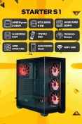 Resim Game Garaj Starter S1 R5-5600 16 GB 1 TB SSD RTX5050 Free Dos Masaüstü Oyuncu Bilgisayarı 