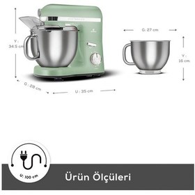 Resim Karaca Mastermaid Chef Pro 1750 W Çift Kollu Stand Mikser 