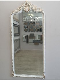 Resim Ayna Denizi Princess Great White Gold Model Beyaz Altın Renk Dekoratif Boy Aynası Beyaz - Altın 