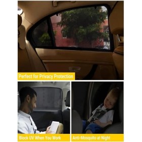 Resim Ankaflex Araba Yan Cam Perdesi Oto Arka Perde Araç Güneşlik Gölgelik Bebek Çocuk Bebe Örtü Cam Çorabı Filmi 