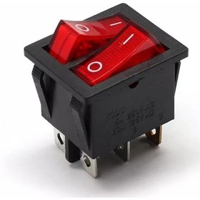 Resim Maroces 50 Adet Ic-101 Ikili Işikli Anahtar On-Off 6P 