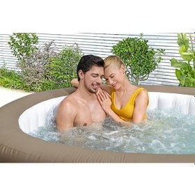 Resim Lay-z-spa 60017 Palm Springs Airjet Şişme Spa Havuzu, 4-6 Kişilik Krem 