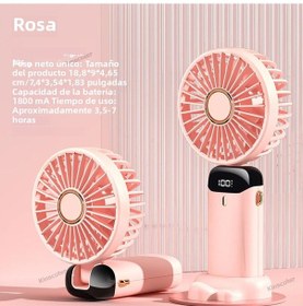 Resim Taşınabilir Usb El Tipi Vantilatör Ekran Ve Telefon Tutucu Pembe, 