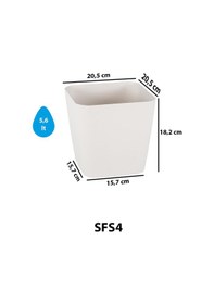 Resim Serinova Kare Saksı 5.6 Lt 