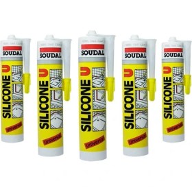 Resim Soudal 5'li Soudal Silikon Şeffaf 280 gr 