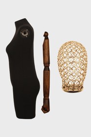 Resim Manken İstanbul 42 Beden Tel Kafalı Ahşap Kollu Pantolon Giyebilen Terzi Mankeni Vitrin Mankeni 