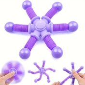 Resim 1 adet Altıgen Fidget Spinner Oyuncak - 6 Kilitli Halkalı Duyusal Fidget Oyuncak, Gençler Yetişkinler için Dayanıklı Plastik Rahatlatıcı Hediye, Paskalya Sepeti Dolguları, Doğum Günü Noel Parti Hediyeleri, Pil Gerektirmez, Patlama Fidget Oyuncak 