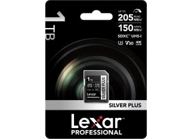 Resim Lexar 1 Tb LSDSIPL001T-BNNNG Sd Professional Silver Plus Sdxc Uhs-I Kart Up To 205MB/S Okuma 150MB/S Yazma Hafıza Kartı 