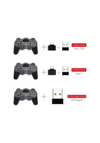 Resim Lobo 2.4g Wireless 2 Adet Gamepad Kablosuz Oyun Kolu Pc Ps3 Kol Tv Box Android Tv Telefon/tablet 2x 
