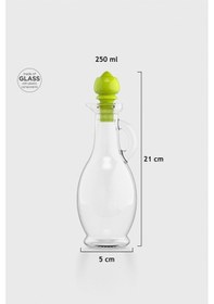 Resim Renga Kibele 250 Ml Yeşil Kapaklı Cam Yağlık 151024 Yeşil 