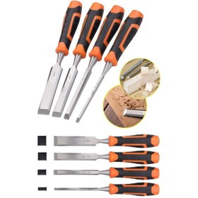 Resim Yüksek Kalite 4 Parça Profesyonel İskarpela Set Kaydırmaz Saplı 