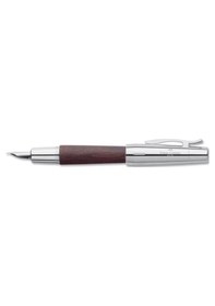 Resim Faber Castell Faber-castell E-motion Krom / Ahşap Dolma Kalem Koyu Kahverengi 148210 Ahşap 