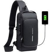 Resim Neevoyu Erkek Motosiklet Çantası Kilitli Fantezi Usb Şarjlı Çapraz Çanta Sırt Çantası Spor Outdoor Siyah Siyah 