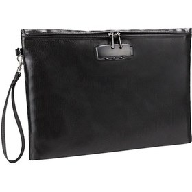 Resim Youtek Yangına Dayanıklı Kilitli A4 Belge Çantası - 10 Kart Yuvası İle Para Ve Evrak Koruma 