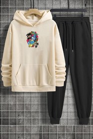 Resim uyguntarz Unisex Crazy Banana Baskılı Eşofman Takımı 