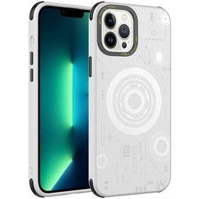 Resim İphone 13 Pro Uyumlu Zore Wireless Şarj Özellikli Desenli Hot Kılıf-beyaz Beyaz 