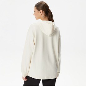 Resim New Balance Athletics Linear Kadın Bej Hoodie Düz Wt33555-gıe 