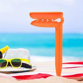 Resim Microcase Dış Mekan Plaj Havlusu Çarşaf Vb Şeyler İçin Sabitleyici Kıskaçlı Aparat - Al5304 4 Adet Turuncu 