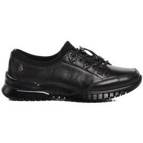 Resim Voyager Siyah Hakiki Deri Kadın Günlük Ayakkabı Siyah 