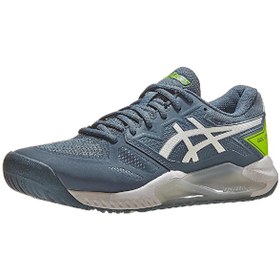 Resim Asics Gel Challenger 13 Mavi Yeşil Erkek Tenis Ayakkabısı Asics